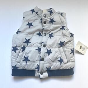 NEW Cozy Blue Star Grey Vest